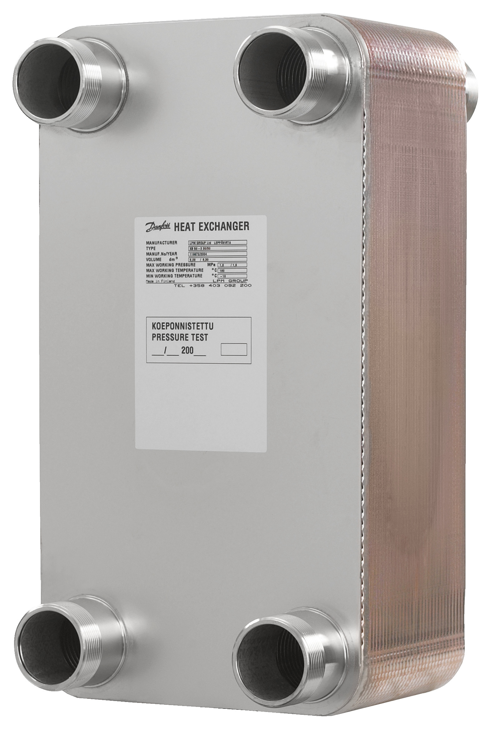 Danfoss Паяный пластинчатый теплообменник серии XB51L XB 51L-1 60 паяный пласт. теплообменник 004B1198  - Вид №2