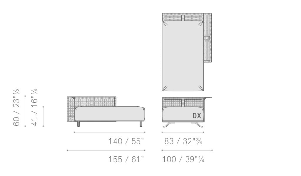 Ткань съемный садовый диван Poltrona Frau Boundless Living Outdoor Collections ARCH-00134649 - Вид №39