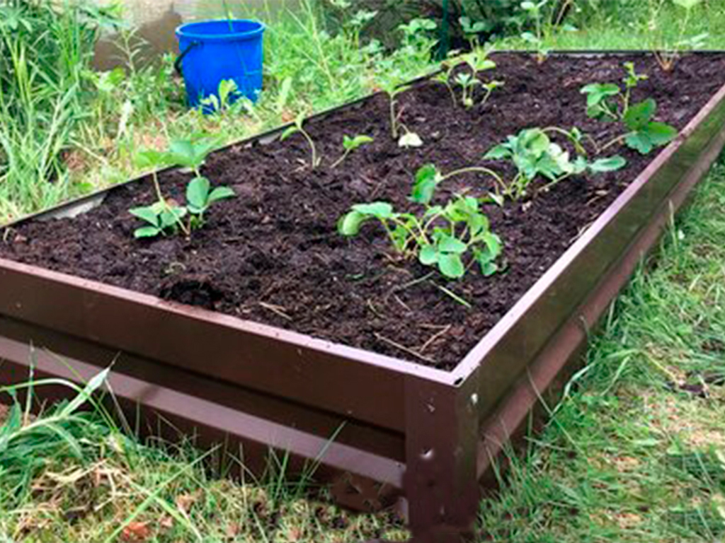 Грядка 1*3м, высота 15 см,цвет шоколадно-коричневый ГеоПластБорд GPBST-127 - Вид №5