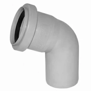 Отвод ПВХ канализационная D50мм 67 градусов