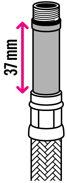 Гибкая подводка EQUATION для смесителей 60 см с металлической оплеткой 82661642 STLM-0033127 - Вид №3