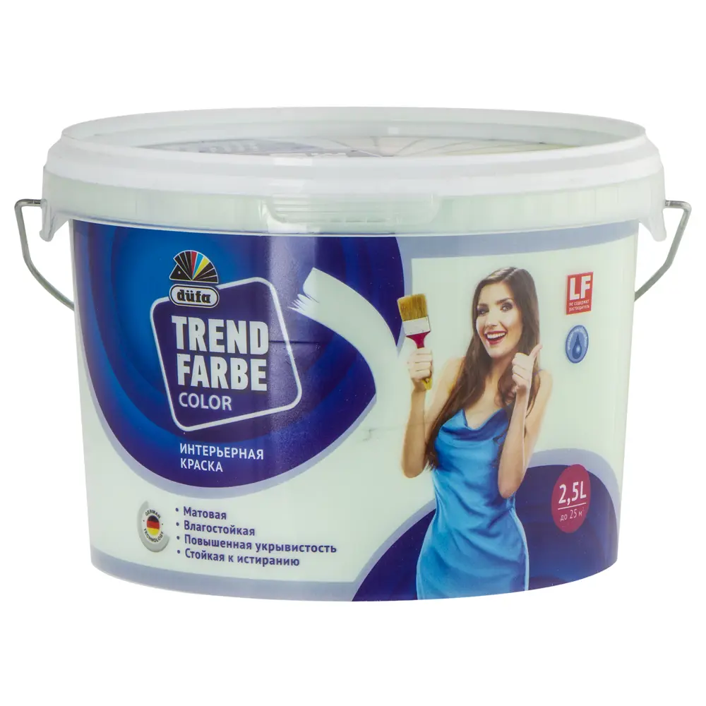 Краска водно-дисперсионная Trend Farbe цвет мятный 2.5 л Dufa STLM-2197380 - Вид №1
