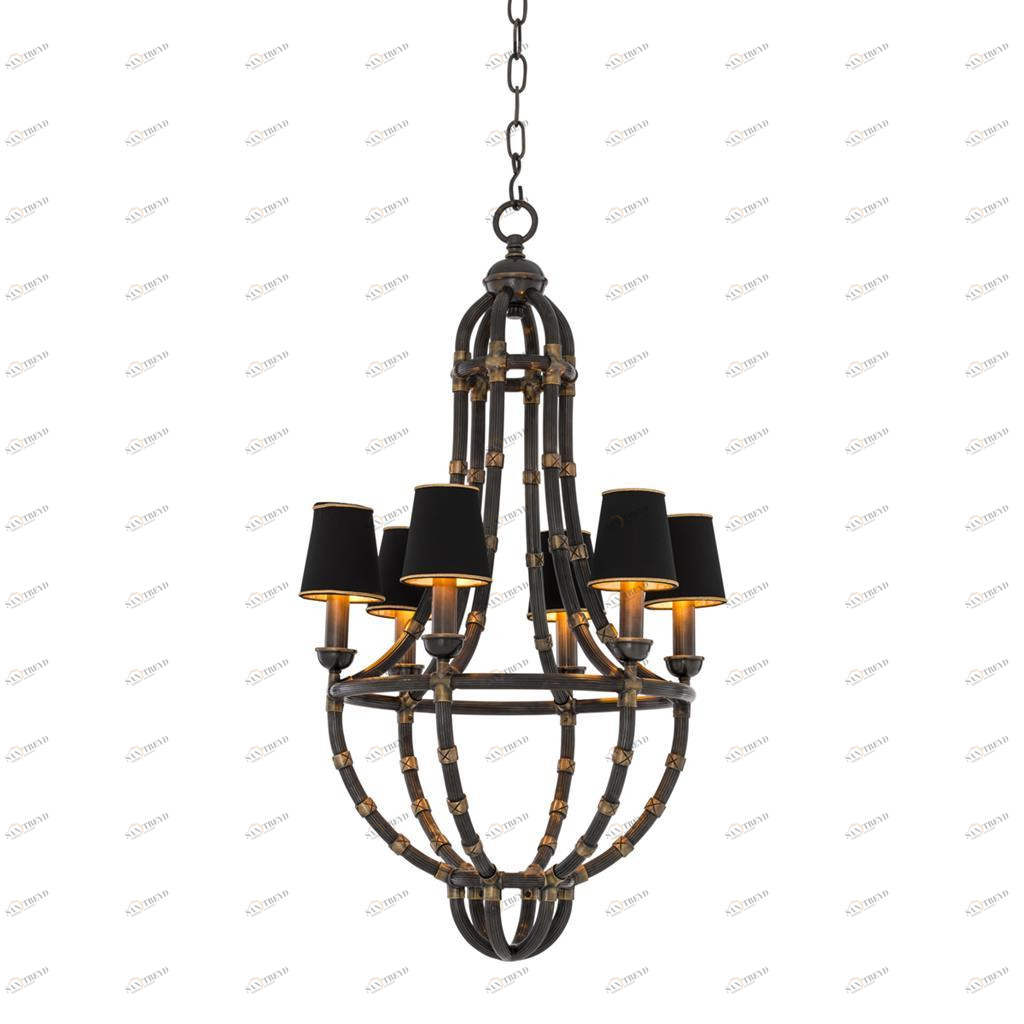 Люстра Moreaux S от Eichholtz бронза 110226 EICHHOLTZ ДИЗАЙНЕРСКИЕ, EICHHOLTZ 061606 Бронза 