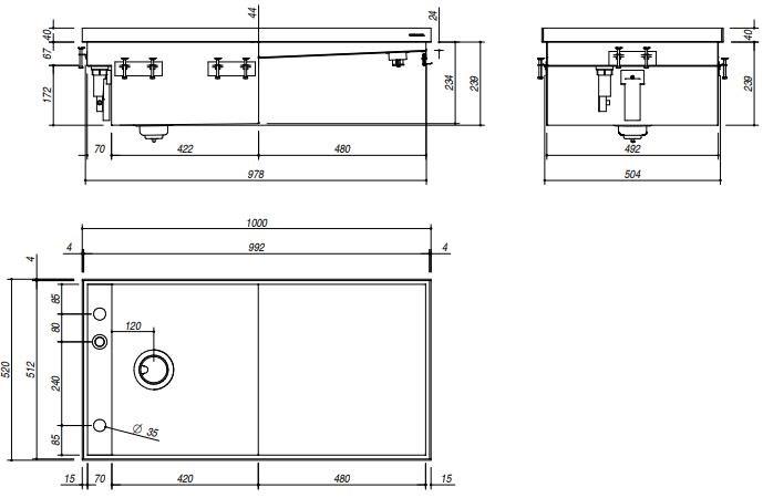 Встроенная раковина под столешницу овальная Barazza Mizu kasai sun-id-1345999 - Вид №6