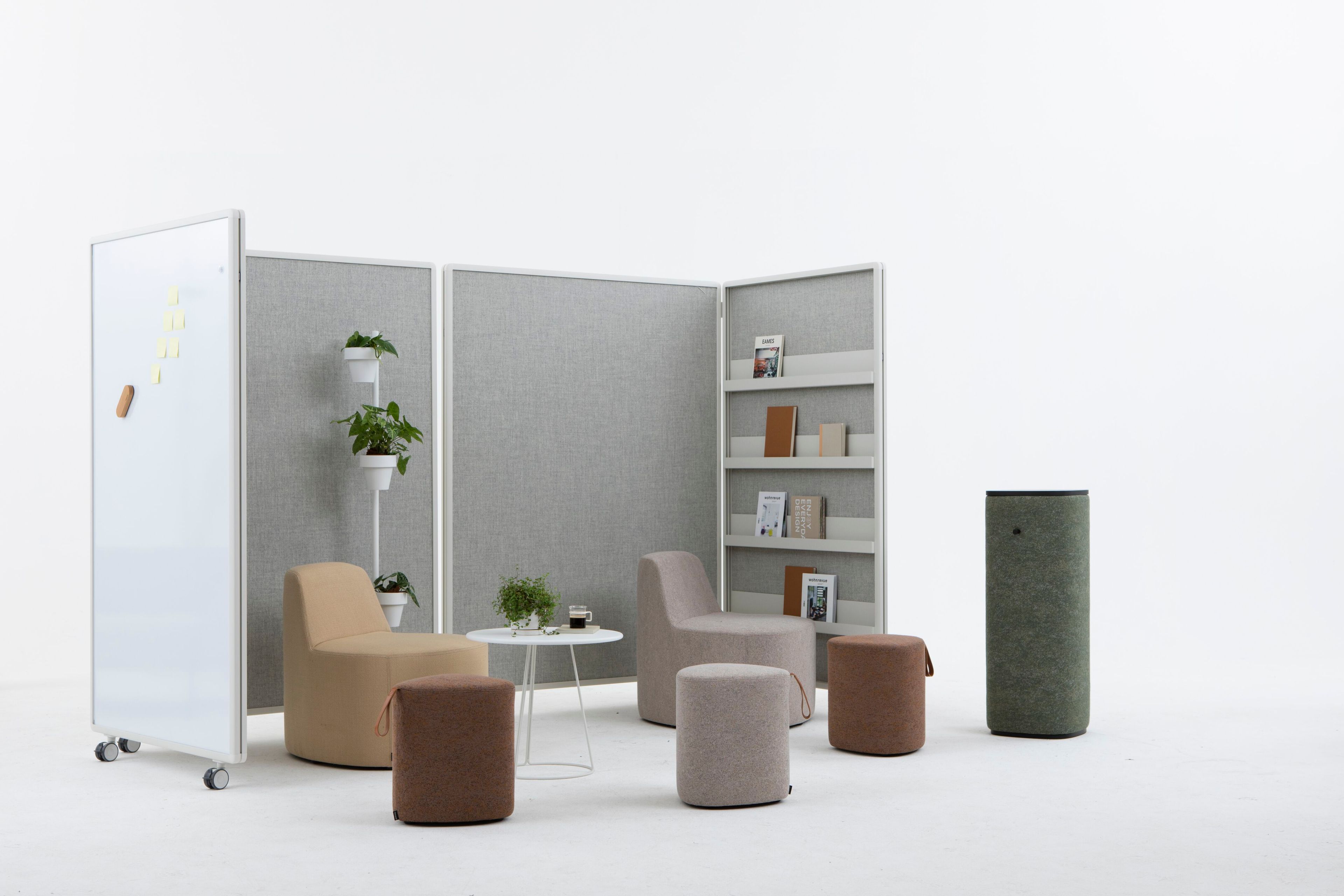 Мобильный звукопоглощающий офисный перегородка из ткани на колесах Cascando патио ARCH-00070550 - Вид №2