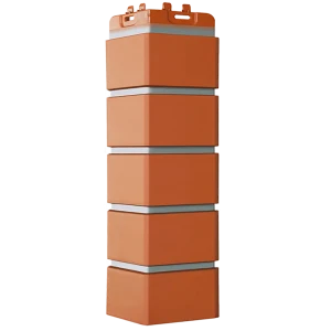 Угол наружный Grandline клинкерный кирпич цвет коралловый