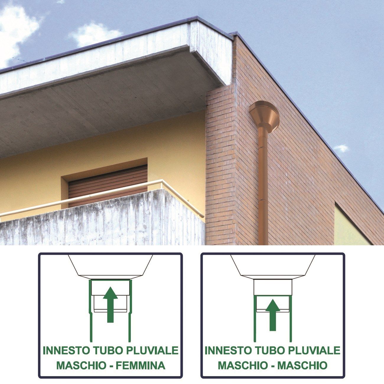 Круглый сборщик водосточных труб First Corporation First Plast ARCH-00115514 - Вид №1