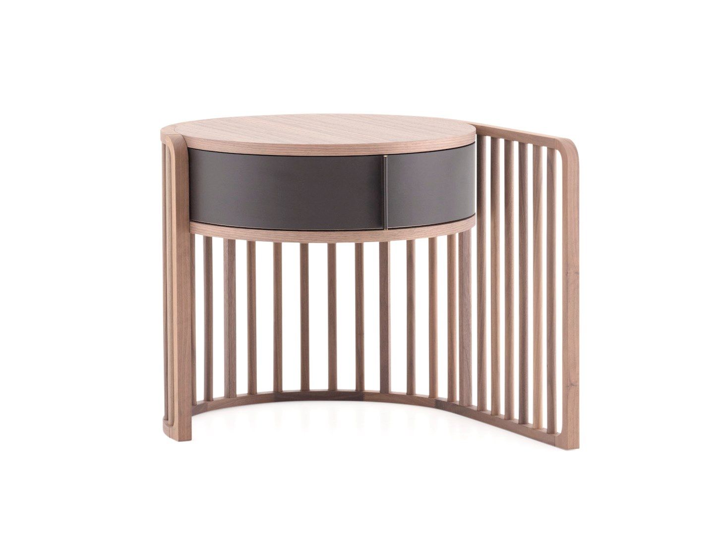 Деревянная круглая тумбочка с ящиками Pianca ARCH-00028815