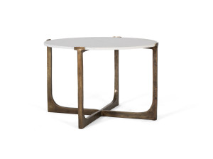 Круглый мраморный журнальный столик