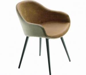 Midj Мягкое кожаное кресло с подлокотниками Sonny