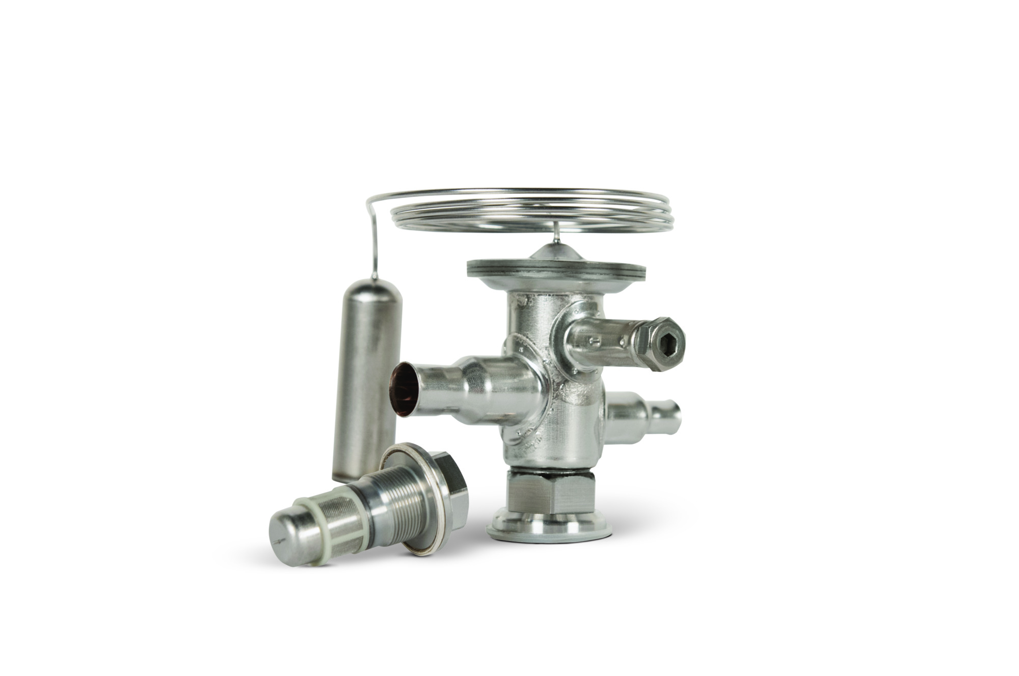 Danfoss TUA/TUAE — Клапаны терморегулирующие со сменными клапанными узлами TUA Корпус клапана с элементом термостат 068U2296 