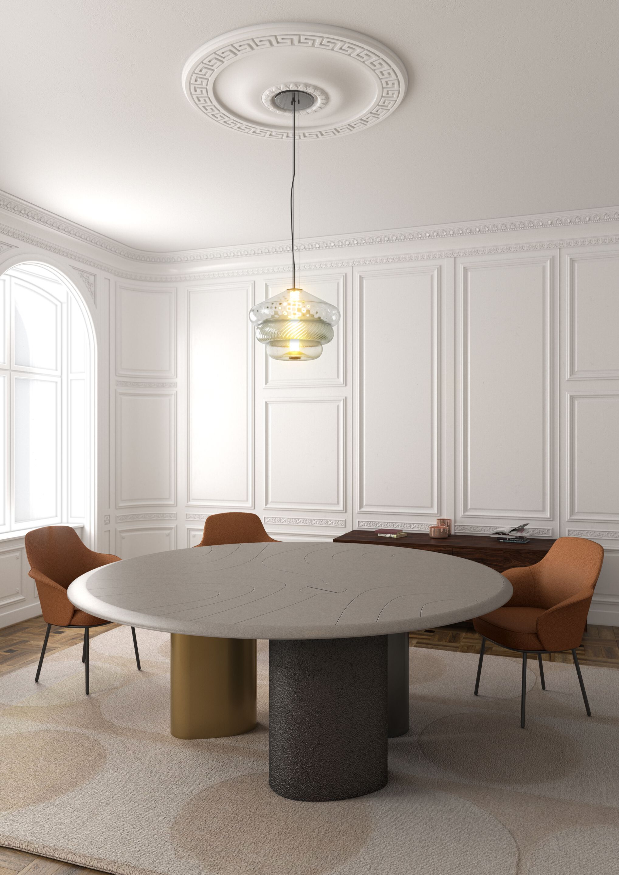 Круглый стол для совещаний из МДФ Cider Edition Monolithes ARCH-00012656 - Вид №1