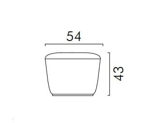 Круглый пуф из ткани FREZZA радар ARCH-00008904 - Вид №2