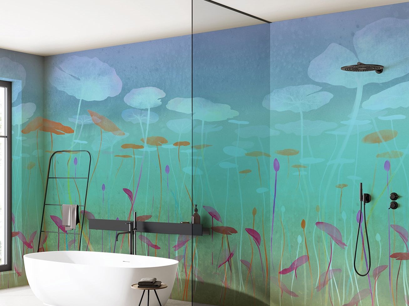 Обои из натурального ПВХ, экологически чистые, моющиеся WallPepper NYMPHEAS DREAM ARCH-00135158