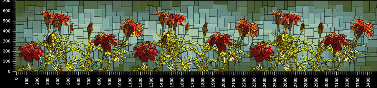 Стеновые панели - Витраж Мармарис LIGRON LIST126 2244 - Вид №1