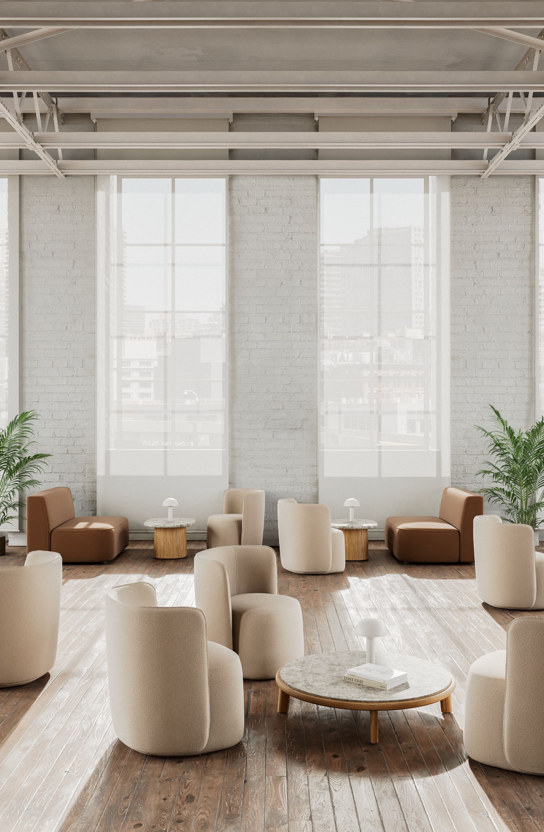 Тканевое вращающееся кресло Kettal Диван O ARCH-00138663 - Вид №1