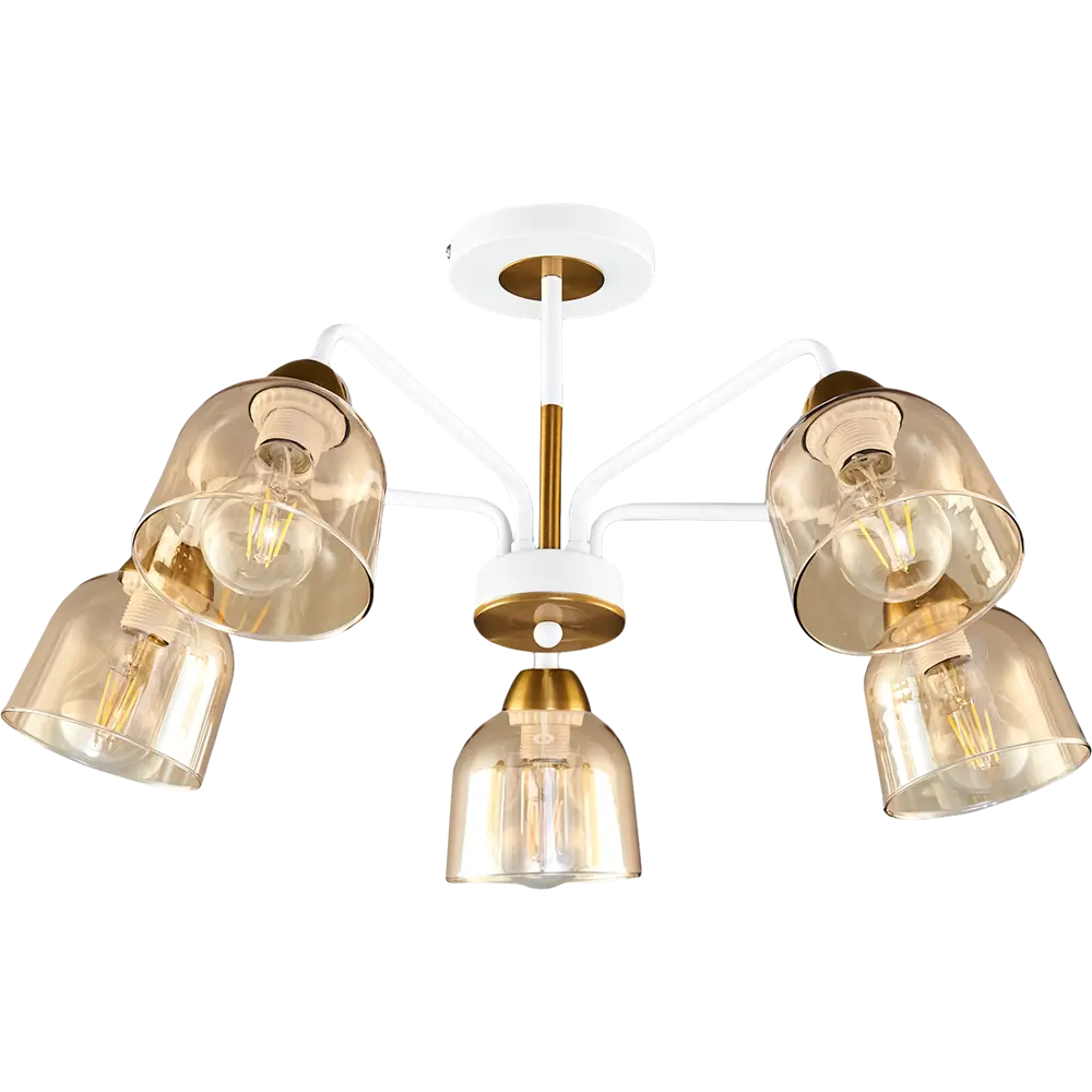 Люстра подвесная Альфа 6, 5 ламп, 40 м², цвет шампань De Markt STLM-2174348