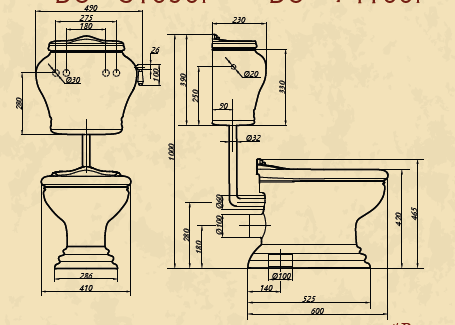 ML.MLD-25.712.D2/ML.MLD-25.708.D2/ML.OLV-29.013/ML.OLV-29.015/ML.RIC-29.040.BI.CR/ML.RIC-29.045.CR Напольный унитаз Migliore Milady - Вид №8
