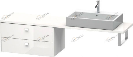 BR512902222 Brioso Шкафчик для компактной консоли Белый глянцевый декор Duravit