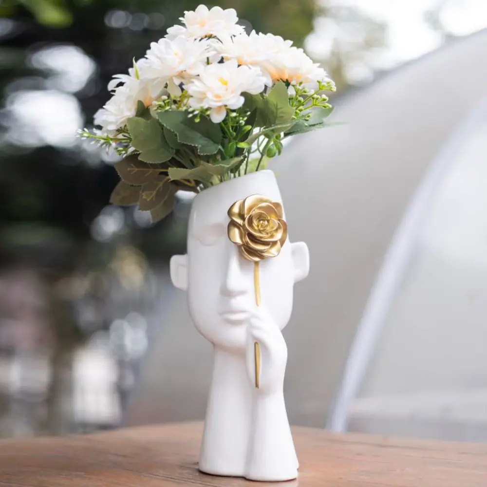 Santreyd Ваза «Лицо с розой» — керамическая композиция для изысканных букетов 88977124 STLM-0818337