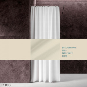 DV-LOLA200-180-LO22 Занавеска для душа лола, длина 200 см, ширина 180 см. бежевый. PHOS