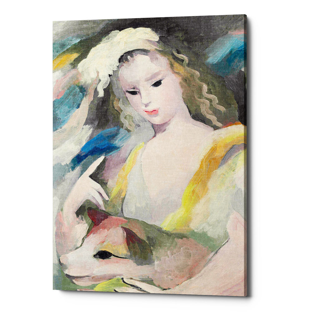 896518965_2628 Картина «Женщина с собакой» (холст, галерейная натяжка) Object Desire 