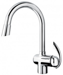 72066CR Смеситель Ramses 72066 с вытяжным изливом для кухни, цвет хром