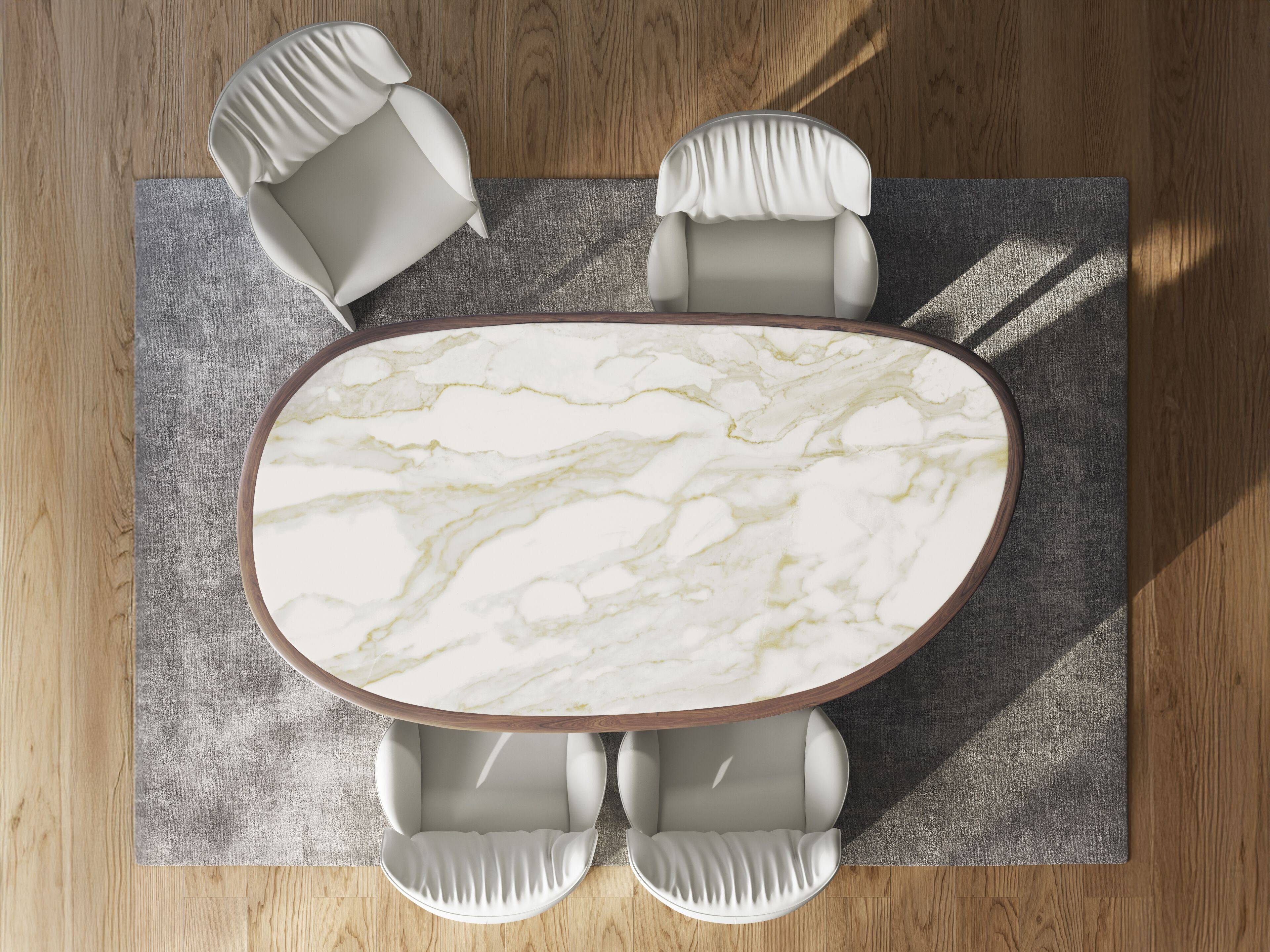 Круглый стол из грецкого ореха Natuzzi Italia пышные ARCH-00145164 - Вид №6