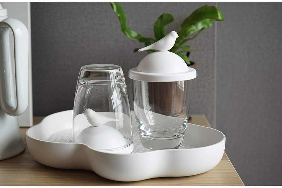 Чашка с крышкой Sparrow, белая Qualy QL10300WHWH - Вид №1