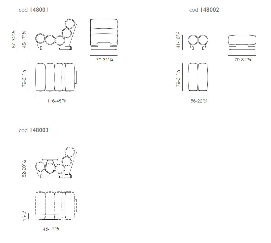 Съемное кресло с подставкой для ног Vibieffe Quite luxury ARCH-00026977 - Вид №5