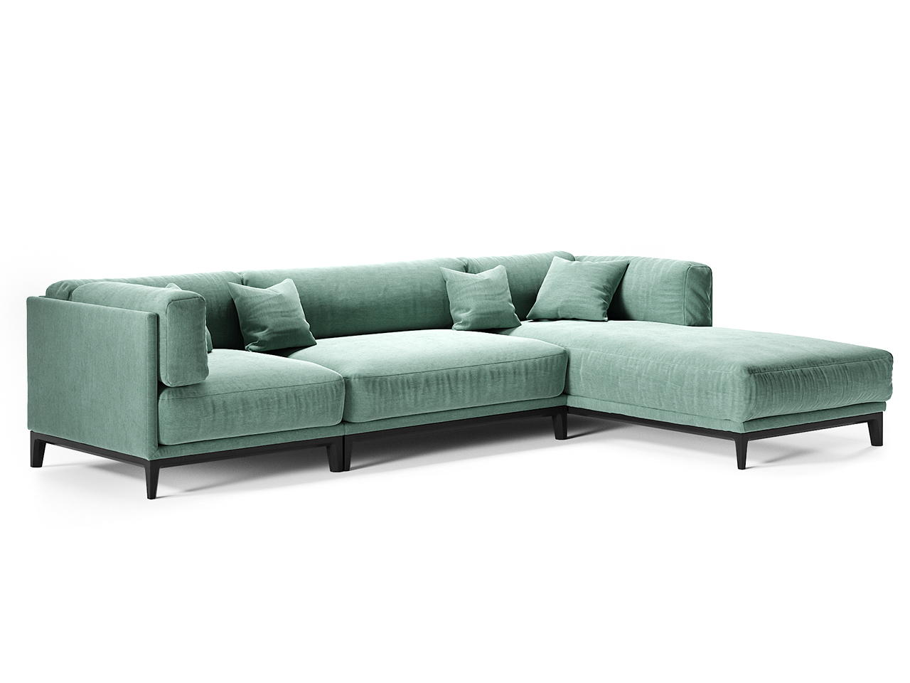 Диван Case угловой мятный THE IDEA ДИЗАЙНЕРСКИЕ 210547 Зеленый  - Вид №1