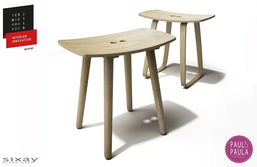 sixay furniture Низкий деревянный табурет Paul & paula sun-id-1397538 - Вид №3