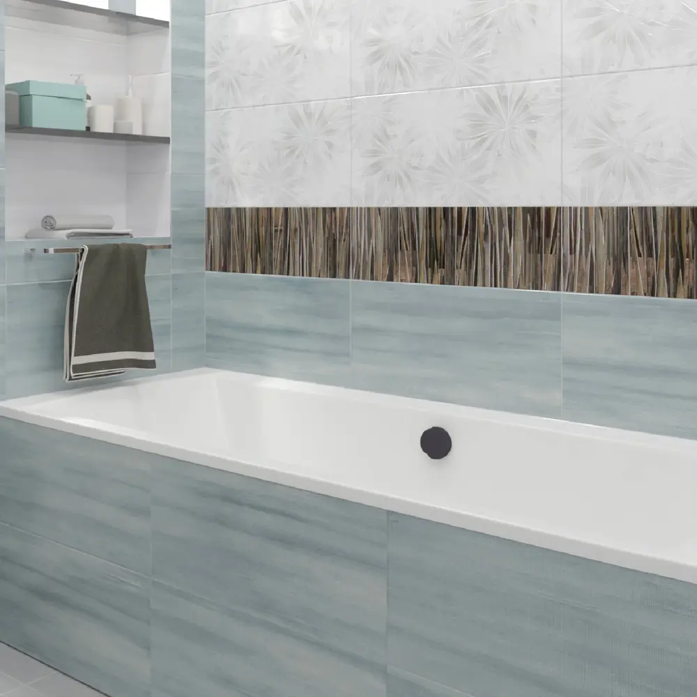 Нефрит-Керамика Довиль: бирюзовая керамическая плитка 30×60 см для интерьера 89232617