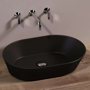 WA02NEROMATT Накладная раковина на столешницу  овальная Simas