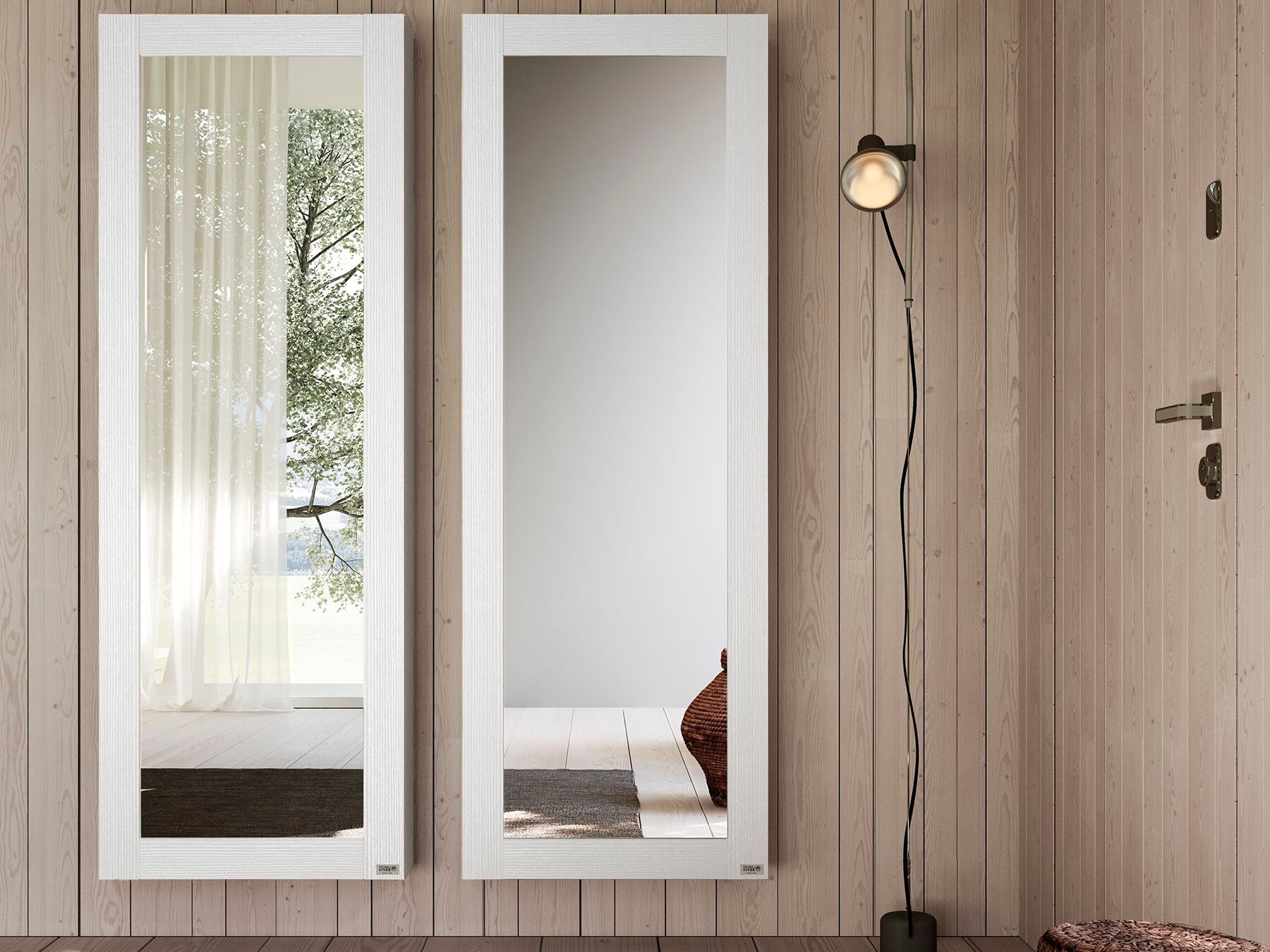 Подвесной стеллаж для обуви из белого ясеня Mobili Fiver Rachele ARCH-00071363 - Вид №4