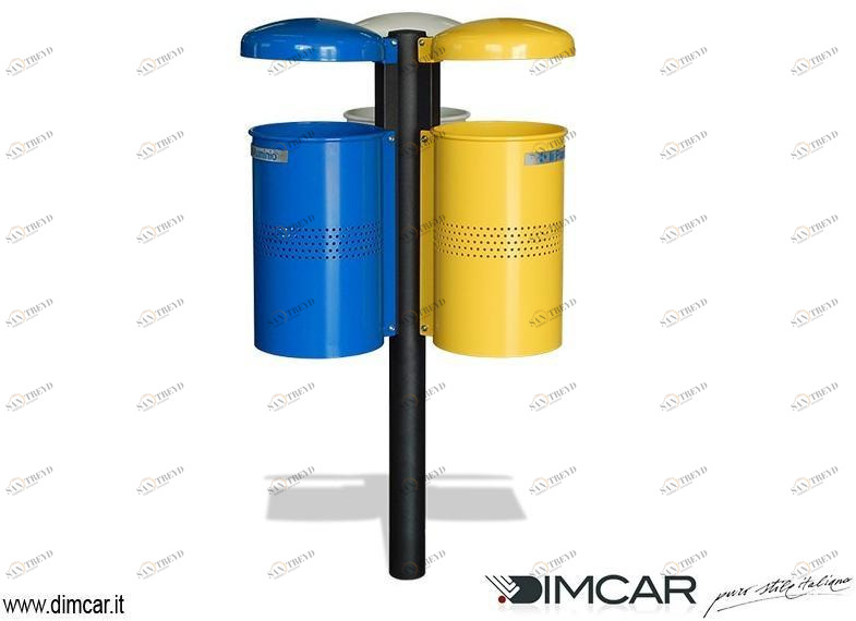DIMCAR Урна металлическая для раздельного сбора мусора  423 