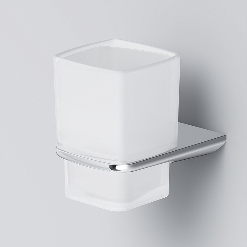 A50A34300 Стеклянный стакан с настенным держателем хром шт AM.PM Inspire 2.0  - Вид №2