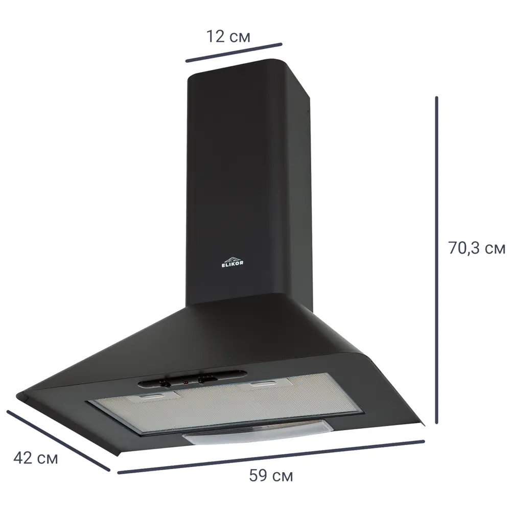 Купольная вытяжка ELIKOR Fleur 60 в цвете антрацит для эффективной очистки воздуха 82213152 STLM-0022134
