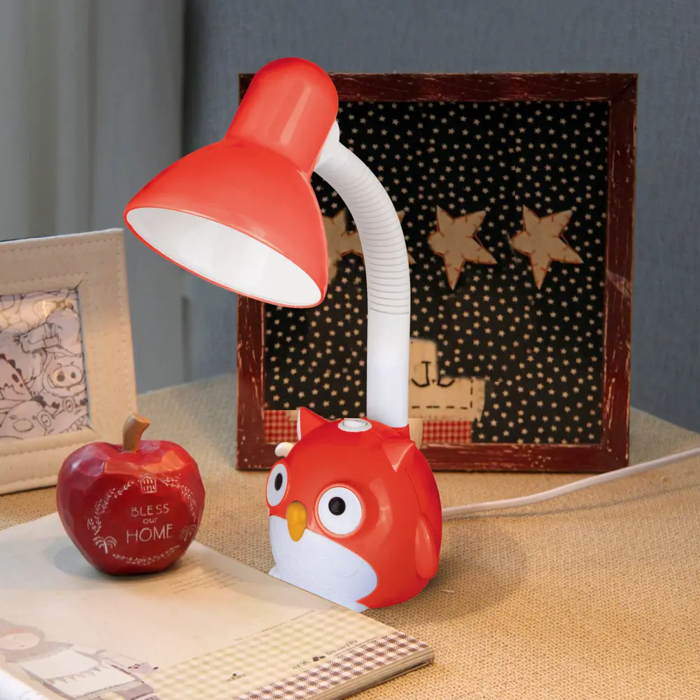 Лампа настольная Сова E27 40 Вт цвет красный CAMELION STLM-2091159 - Вид №7