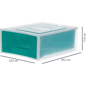 Система хранения Мобиле 34.2x45.7x17.8 см пластик без крышки цвет зелёный