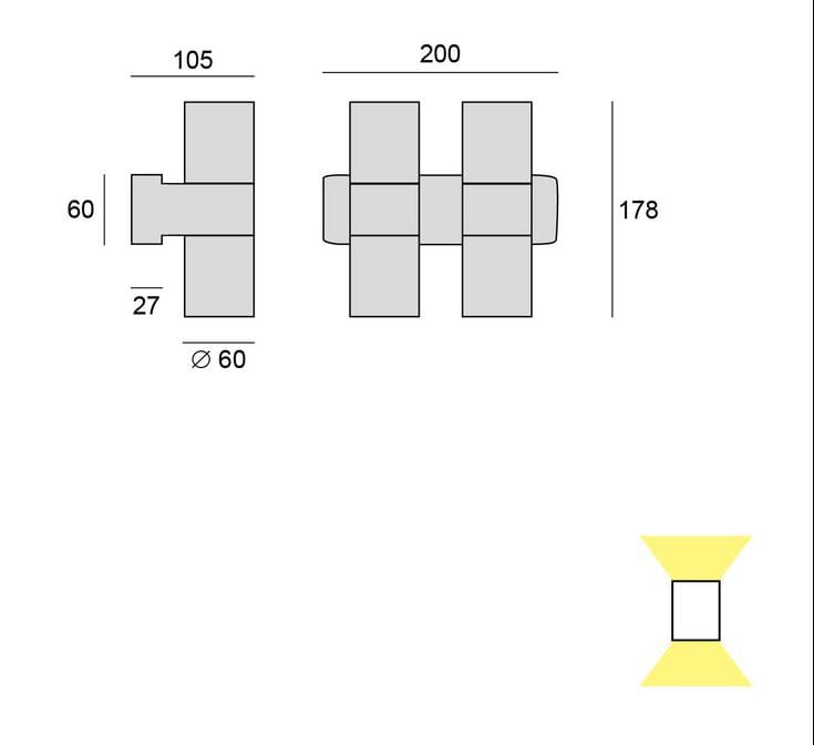 Алюминиевый светодиодный наружный настенный светильник BEL-LIGHTING JAKA GU4 ARCH-00028022 - Вид №2