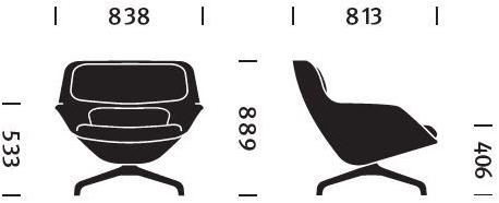 Herman Miller Вращающееся кресло из ткани с 4 спицами Striad sun-id-1418793 - Вид №15