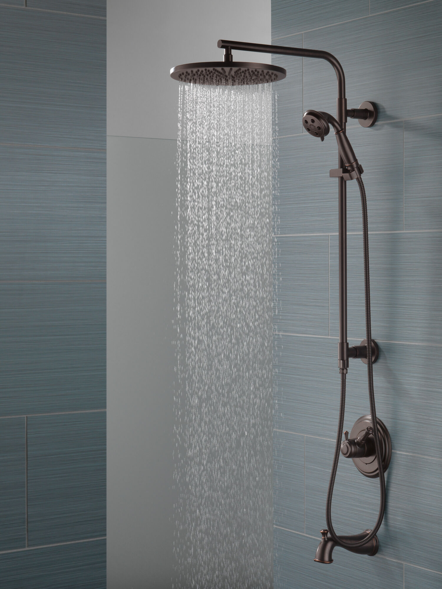 52158-RB Металлическая душевая лейка Raincan с одинарной настройкой Delta Faucet Universal Showering Венецианская бронза  - Вид №6