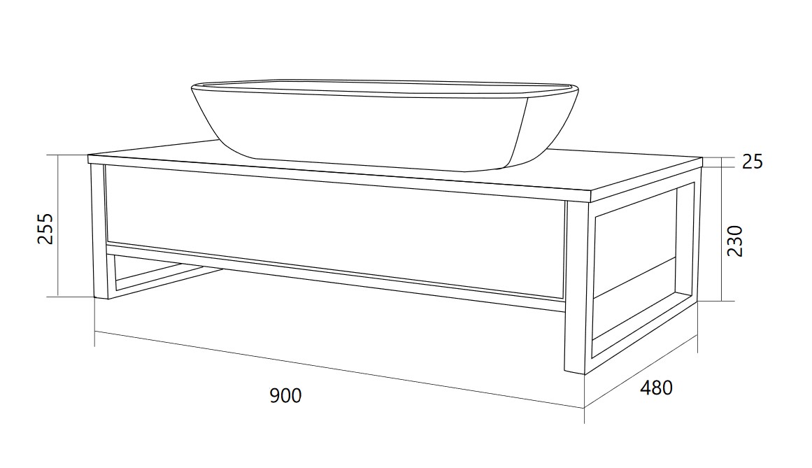 У85852 Тумба GRUNGE LOFT 90П 1в.я Бетон светлый 1 Marka GRUNGE LOFT  - Вид №6