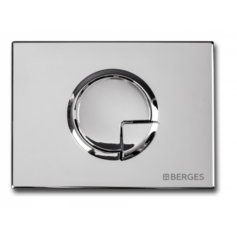 040223 Инсталляция BERGES для скрытого монтажа унитаза NOVUM кнопка R3 хром глянец  Berges NOVUM S1  - Вид №1
