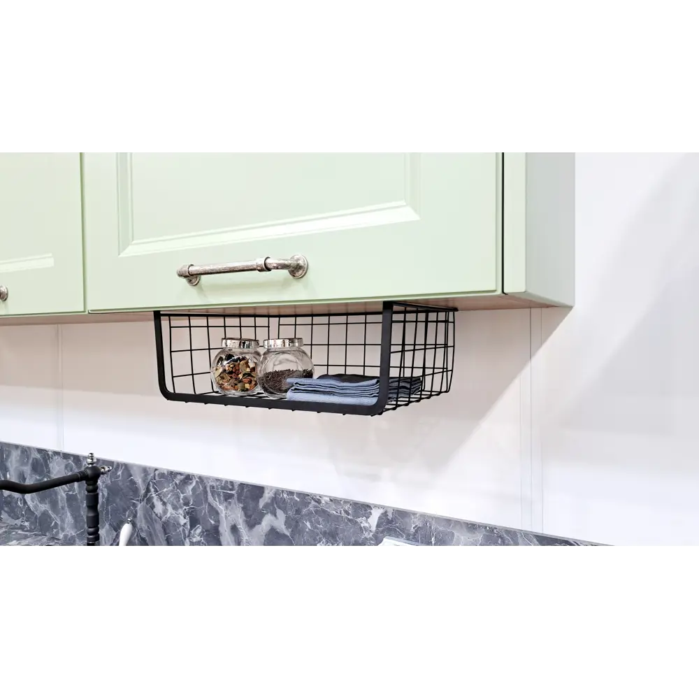 DELINIA Кухонная корзина для хранения 36×14,5×25 см сталь черная 88906812 STLM-1413145 - Вид №3