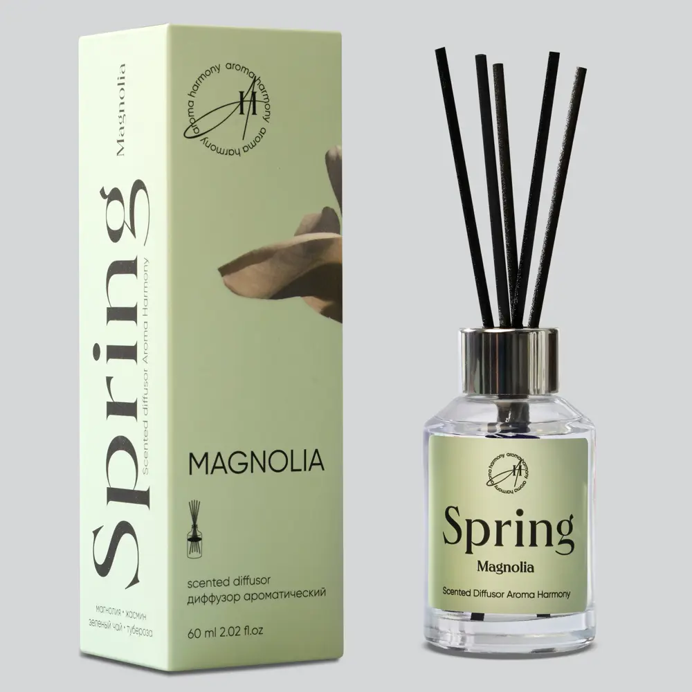 AROMA HARMONY Диффузор Весенняя Магнолия с нотами жасмина и зеленого чая 89359615 STLM-1568966