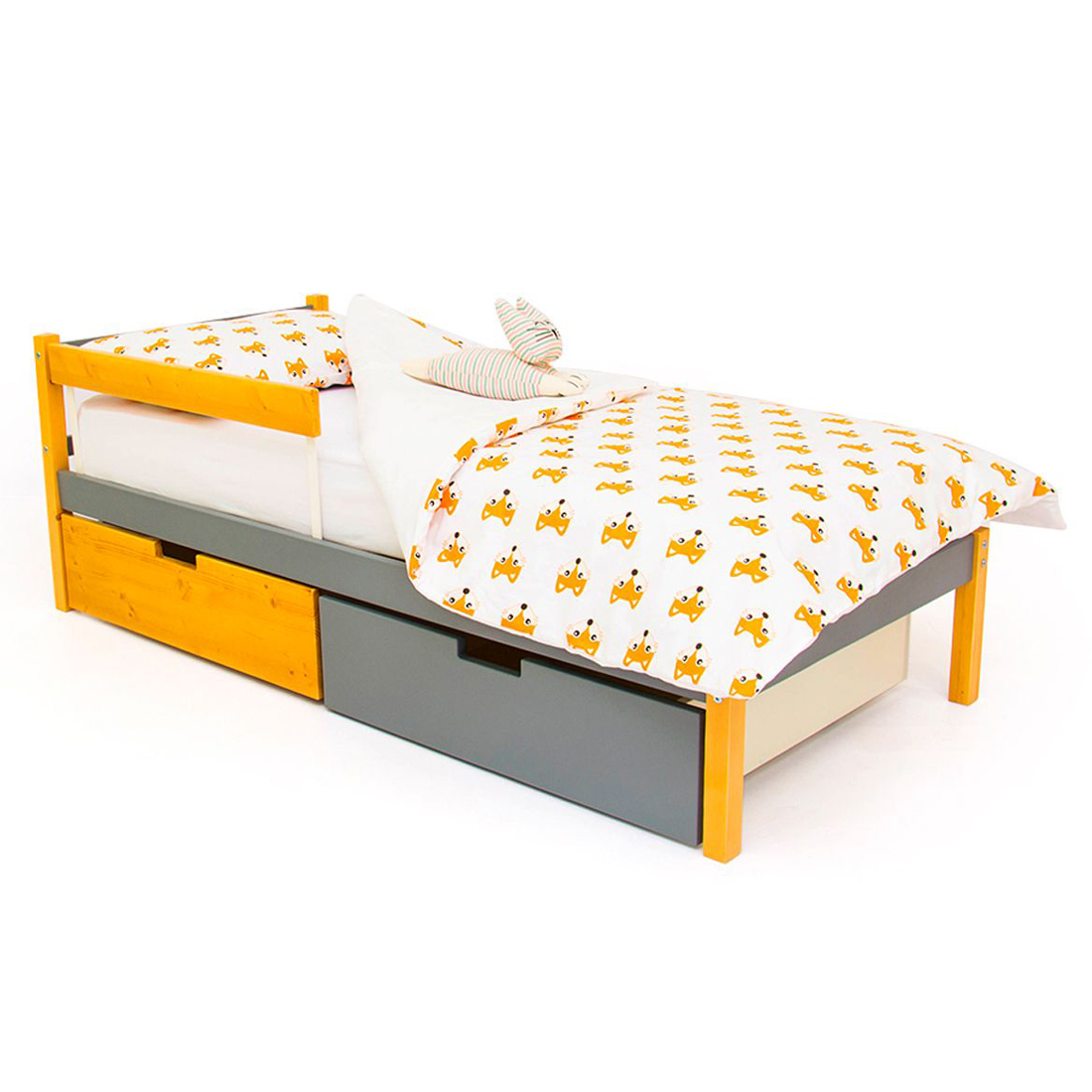 Детская кровать Svogen classic дерево, графит БЕЛЬМАРКО  326803 Желтый;серый Santreyd  - Вид №6