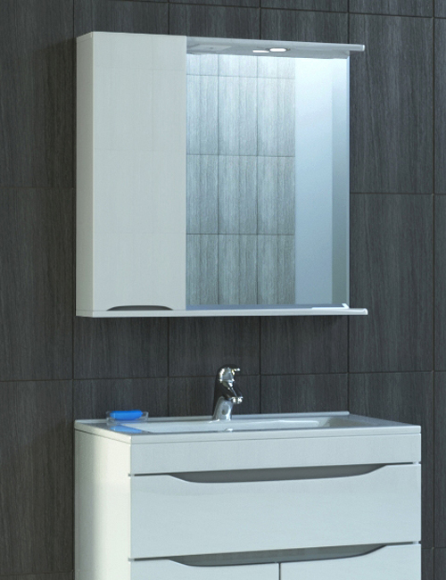 Зеркало Minor 750 лев750⨉150⨉700 мм белый VIGO sun-id-665425 - Вид №1