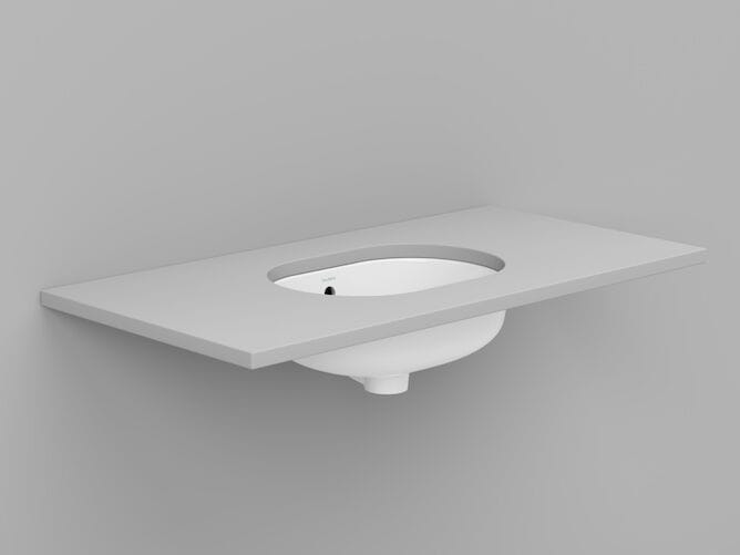 Керамическая овальная подводная раковина с переливом Ceramica Dolomite ALPAGO ARCH-00042955